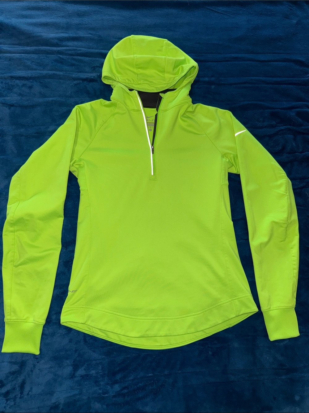 Nike Women's Dri-fit Fleece Lined Neon Green Hoodie
